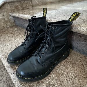 Dr. Martens 1460 Nappa Leather Black Boots with Air-Cushioned Sole